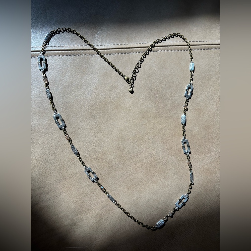 Brighton Two-Tone Link Necklace in Gold and Silver